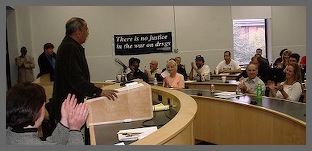 Rep. John Conyers launching Journey for Justice, Detroit, MI 2002