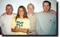 Loren Pogue with his family during prison visitation