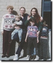 Spencer Adams with his family during prison visitation