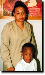 Crishone Johnson with her son Shomari